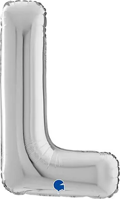 Immagine prodotto di Pallone in foil con lettera gigante 26"/66cm | Argento #L