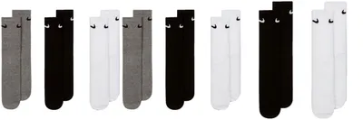Produktbild von 8 Paar Nike Everyday Lightweight Crew SX7676 Tennis Socke - Farbe: weiß grau schwarz - Größe: 46-50