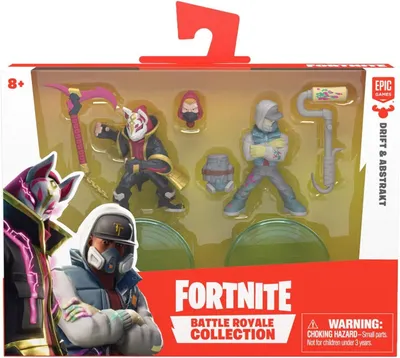 Produktbild von Battle Royale Collection Duo Figurenset Actionfiguren Epic-Game mit Waffen Ständer Mehrfarbig 63536 Drift und Abstrakt