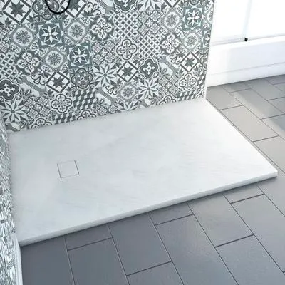 Obrázek produktu pro Sprchová vanička aurlane Stone 90 x 140 x 2,6 cm bílá Matné FAC204