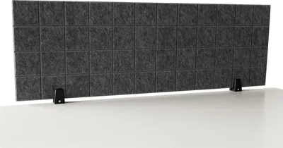 Produktbild von Trennwand-Set imstande 1x Akustik-Trennwand 120x40cm 1x Clip schwarz,2er-Pack