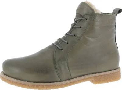 Produktbild von Andrea Conti Damen Stiefelette Leder Schnürboot Krepp Crepe Laufsohle 0344616, Größe:38 EU, Farbe:Grün