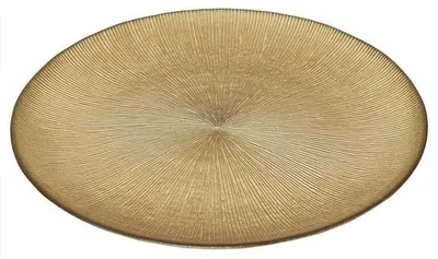 Obrázek produktu pro Zlatá skleněná deska 21 cm, elegantní a moderní