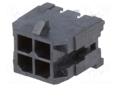 Image de 1 connecteur femelle, broche mâle, 3,0 mm, pour montage traversant (THT), 43045-0412, connecteur Signteck