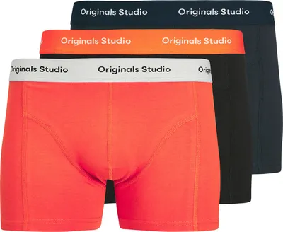 Produktbild von Jack & Jones 3er Pack Vesterbro Solid Retro Short / Pant Ohne Eingriff, Dehnbares Jersey, Elastisches Taillenbund