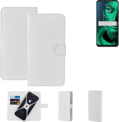 Produktbild von K-S-Trade Handy Hülle Schutz Hülle kompatibel mit ZTE Blade 10 Cover Case Bookstyle Bumper weiß 1x