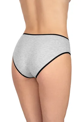 Immagine prodotto di Vivisence mutandine da donna 3 pezzi biancheria intima classica e confortevole per tutti i giorni 4016 , grigio chiaro, xl