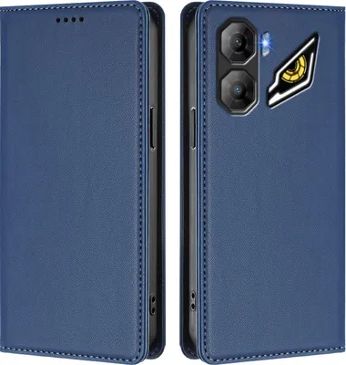 Produktbild von Handyhülle für ZTE nubia Neo 3, Kunstleder Klapphülle Stoßfeste Magnetische Hülle mit Ständer Dunkelblau