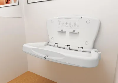 Produktbild von Vectair Systems Kunststoff klappbarer und horizontaler Wickeltisch, Farbe:Weiß