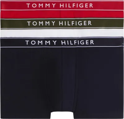 Zdjęcie produktu dla Tommy Hilfiger, męskie bokserki 3-pak, model DTM UM0UM03882, kolor czerwony (biały/średni czerwony/niebieski), rozmiar XS
