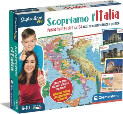 Obrázok produktu pre Clementoni Sapientino Più 16594, Puzzle, Kvíz, 6 rok / roky