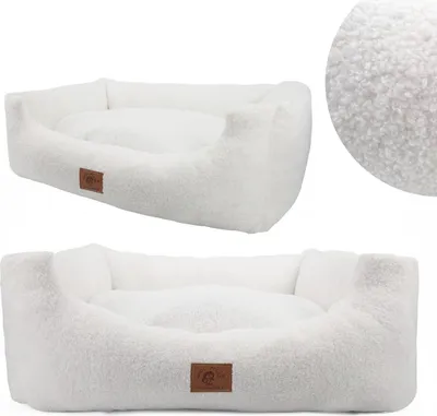 Produktbild von Hundebett Waschbar Hundekissen flauschig 95x75 Hundesofa, erhöhte Ränder