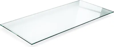 Produktbild von HOOZ Glasplatte – Tischplatte aus ESG-Sicherheitsglas 6 mm mit Facettenschliff, für Couchtisch, Glastisch, rechteckig 80 x 60 cm, Transparent
