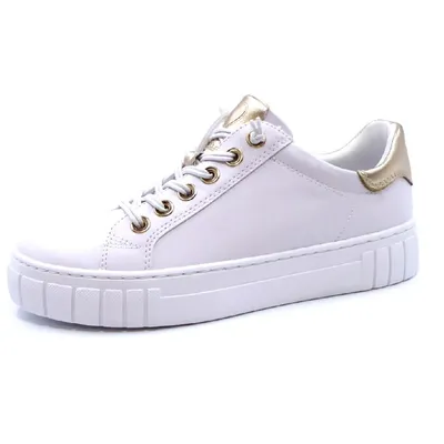Image de Marco Tozzi Baskets femme blanc or