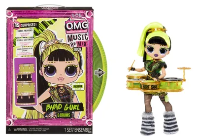 Obrázek produktu pro MGA Panenka LOL Surprise! OMG ReMix Rock Velká ségra Bhad Gurl s bubny