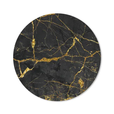 Produktbild von MuchoWow® Mauspad Mousepad Marmor - Gold - Schwarz - Marmoroptik - Luxe - Glitzer 50x50 cm - Mousepads - Maus Mat - Pad - Mausunterlage - Vinyl