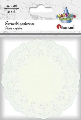 Produktbild von Runde Papierservietten 11,5cm weiß 35Stk.