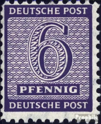 Produktbild von Briefmarken Sowjetische Zone (All.Bes.) 1945 Mi 121X, amtliche Versuchszähnung postfrisch Ziffer