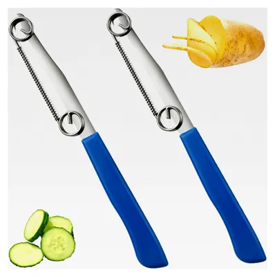 Produktbild von 2er-Set Julienne-Schäler, 3-in-1-Schnellschneider aus Edelstahl