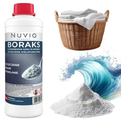 Produktbild von Borax 1 kg – Natürliches Reinigungsmittel | Tetraborat zur Schimmelbekämpfung & Wasserenthärtung | Nuvio