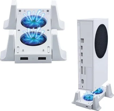 Productafbeelding van Verticale koelventilator voor Xbox Series S – Koelsysteem met LED-display en dubbele USB-aansluitingen