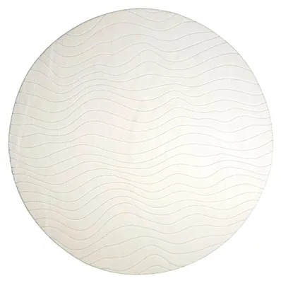 Image de Volero - Tapis Scandinave Rond - Charm Waves Blanc - Ø 160cm