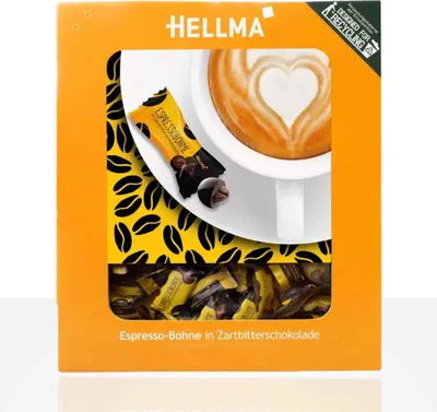 Produktbild von Hellma Espresso-Bohne in Zartbitterschokolade 380 Stk
