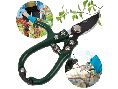 Obrázek produktu pro Ruční zahradní NŮŽKY NA VĚTVE, nůžky na keře, ZAHNATÉ ostří, OSTRÉ 16 cm