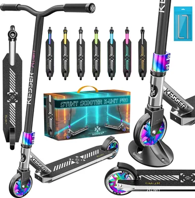 Produktbild von KESSER® Stunt Scooter X-Limit-Pro 360° Lenkung Funscooter Stuntscooter mit Ständer ABEC 9 Kugellagern, 110 mm PolyurethanRäder , Kickscooter Tretroller Cityroller Trick Roller für Kinder Erwachsene
