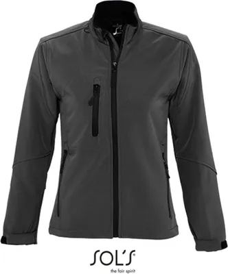 Produktbild von SOLs 46800 | Ladies Softshell Jacket Roxy - Farbe: Charcoal Grey (Solid) - Größe: M