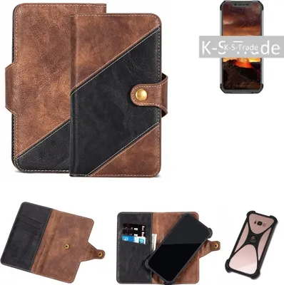 Produktbild von K-S-Trade Handy Hülle Schutz Hülle Schutzhülle Bookstyle Case kompatibel mit Huawei Y6 (2018) Handy Cover Hülle Schutztasche 1x