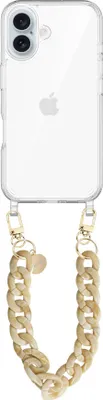 Produktbild von Cream Latte Transparant Cord Hülle - Short Cord  - Kompatibel mit iPhone 17