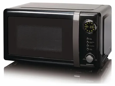 Solo-Mikrowelle 700 W, 20 l, 5 Stufen, Auftaufunktion, schwarz