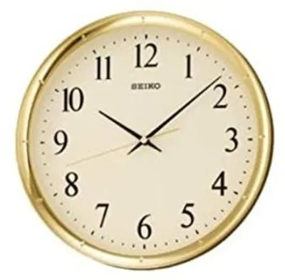 Produktbild von Seiko Wanduhr gold Kunststoff Schleichende Sekunde QXA417G