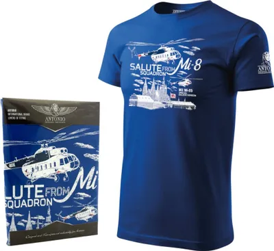 Produktbild von T-Shirt mit Staffel von Mi-8 Hubschraubern SALUTE (XL)