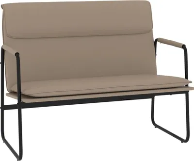 Obrázok produktu pre vidaXL Lavica Cappuccino-Brown 100x64x80 cm Imitácia kože