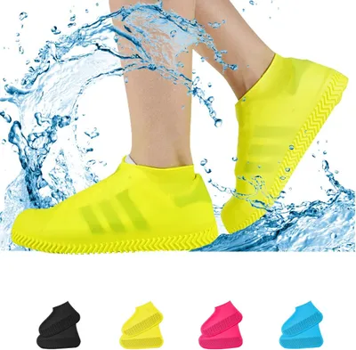 Produktbild von Schuhüberzieher Freizeit - und Turnschuhe, rutschfest Rutschfester Überschuh, Wasserfeste Überschuhe aus Silikon,Yellow