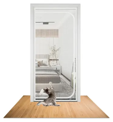Immagine prodotto di Solidchoice - Griglia per gatti con cerniera per porte finestre – Rete di sicurezza per animali domestici