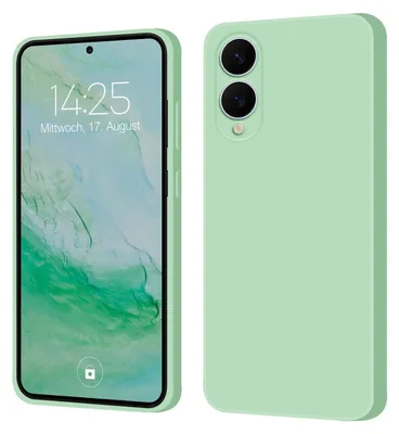 Produktbild von Hülle für Samsung Galaxy S25 Edge Case Cover Bumper Smartphone Softgrip Schutzhülle Farbe: Türkis