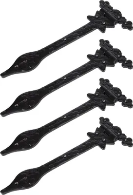 Produktbild von 4x verzierter T-Scharnierguss-Gusseisen Antike Inneneinrichtung W309mm schwarz
