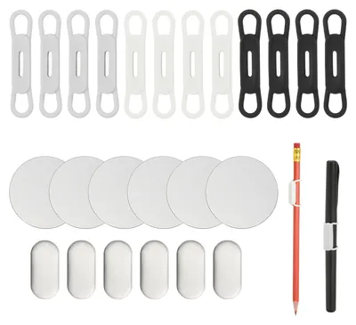 Obrázok produktu pre Omgoods – 12 magnetických držiakov na perá – flexibilná organizácia s klipom na písací stôl