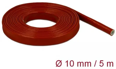 Image de DELOCK Feuerfest Schutzschlauch silikonbeschi. 5mx10mm rot