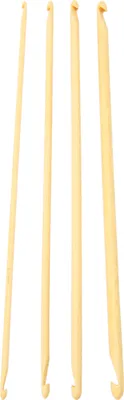 Produktbild von tunesische Häkelnadeln, 24 cm lang, verschiedene Größen, rutschfest, aus Bambus, doppelseitig, zum Stricken und Nähen