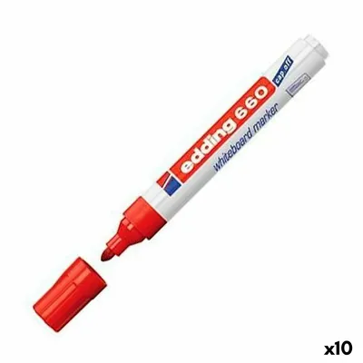 Image de Marqueur Edding 661 Tableau blanc rouge 10 pièces