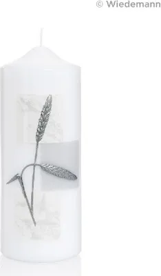 Produktbild von Trauerkerze Ornament verziert 200 x 80 mm, Gedenkkerze