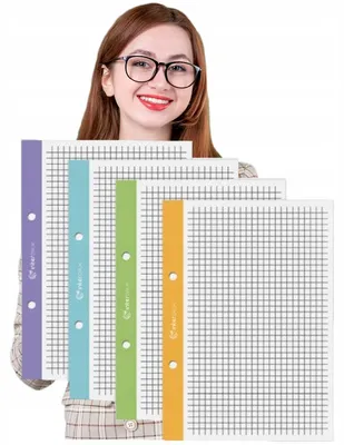 Produktbild von Interdruk Buntes liniertes Papier A5 mit Rand 50 Blatt