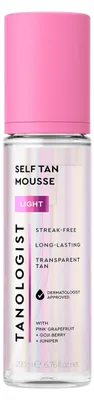 Produktbild von Tanologist leichtes Selbstbräunungsmousse (200 ml) Klarer Selbstbräunungsschaum für empfindliche Haut  anerkannte saubere Inhaltsstoffe und vegan