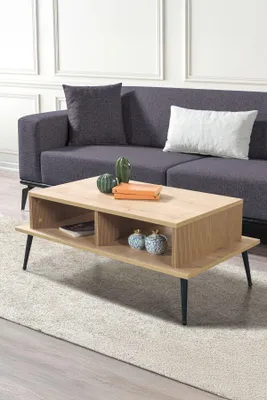 Obrázok produktu pre Skye Decor, kvalitný konferenčný stolík (3 časti) v prevedení Sapphire Oak, 100 cm | 100% melamín