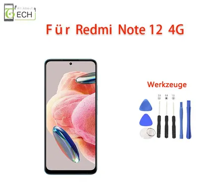 Produktbild von Für Xiaomi Redmi Note 12 4G 23021RAA2Y LCD Display mit Rahmen (OLED) Touchscreen