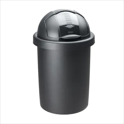 Produktbild von Rotho Abfalleimer 30 l ROLL BOB - Mülleimer mit Schiebedeckel - Abfallbehälter Küche - geruchsarm